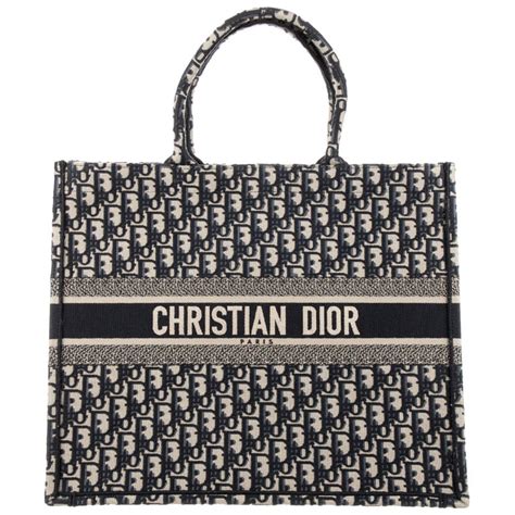 dior navy tote|christian Dior shopping tote.